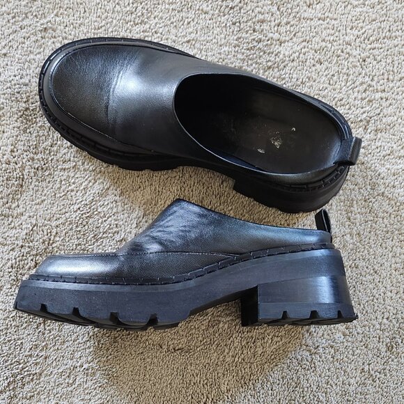 By Far Reyna black leather shoes/loafers/mules Sz 36/Us Sz 6 - Picture 7 of 14